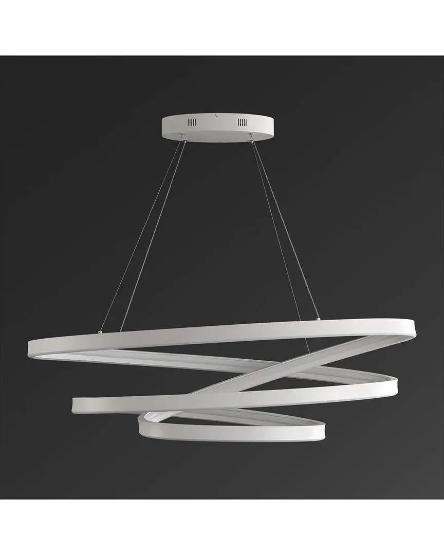 Brianne Infinity Chandelier - White, Metal