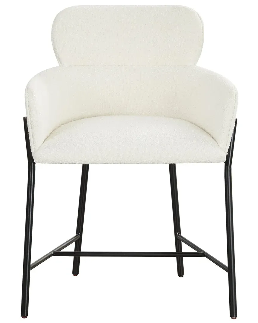 Charlize Boucle Dining Chair - Ivory, Velvet image