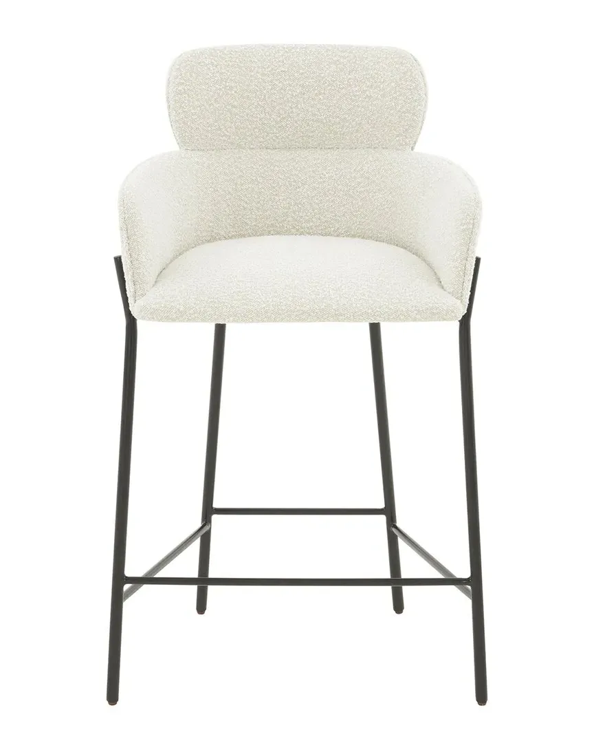 Charlize Velvet Counter Stool - Ivory image