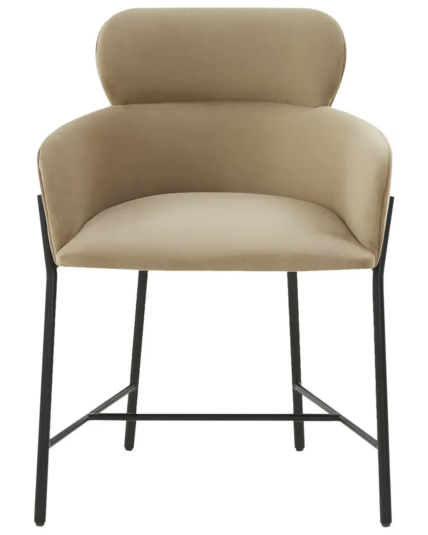 Charlize Velvet Dining Chair - Light Brown image