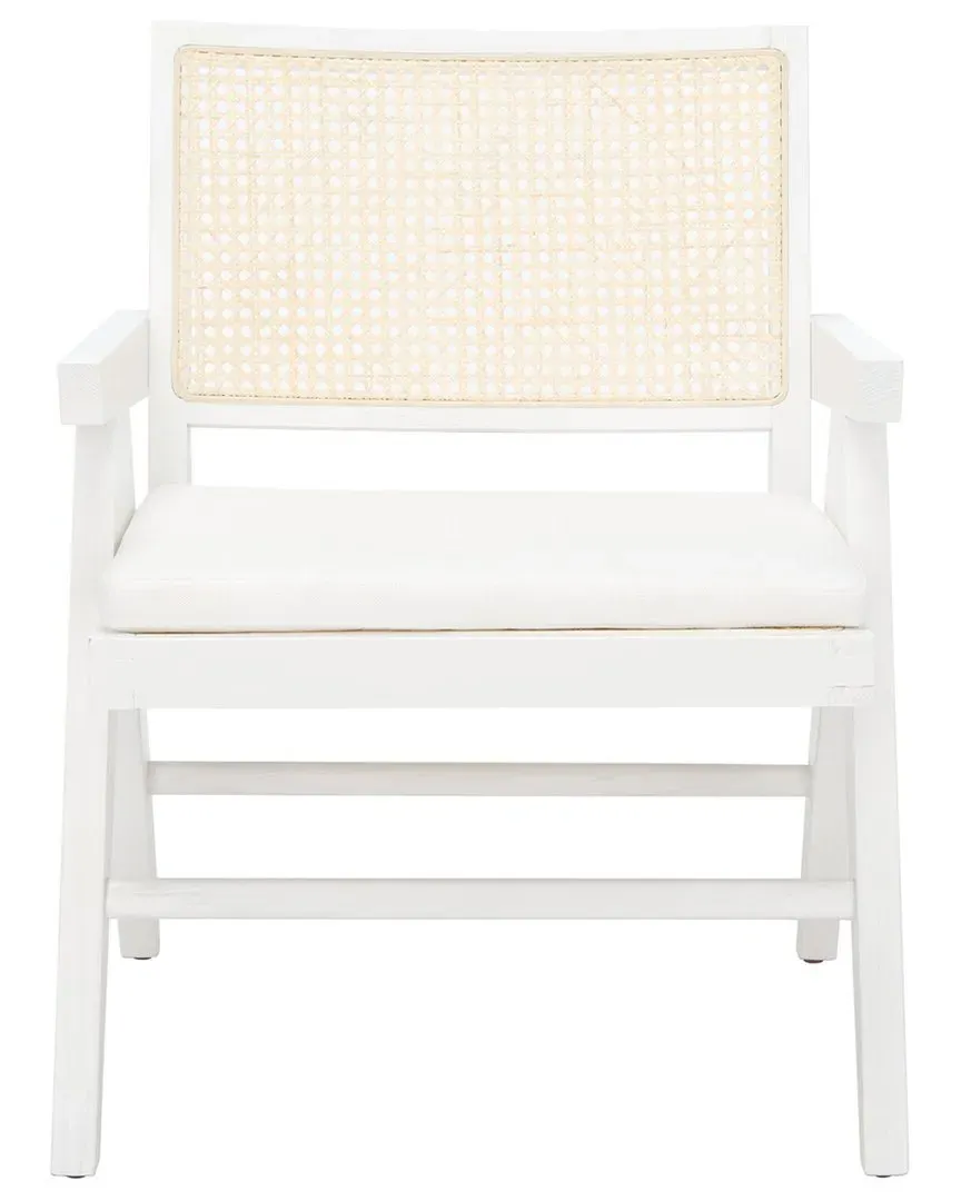 Colette Accent Chair - White, Rattan
