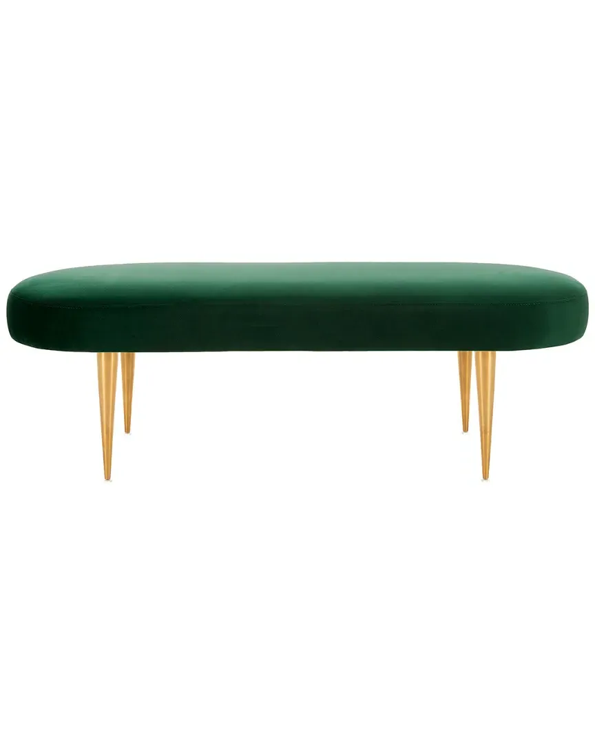 Corinne Oval Bench - Emerald, Velvet image