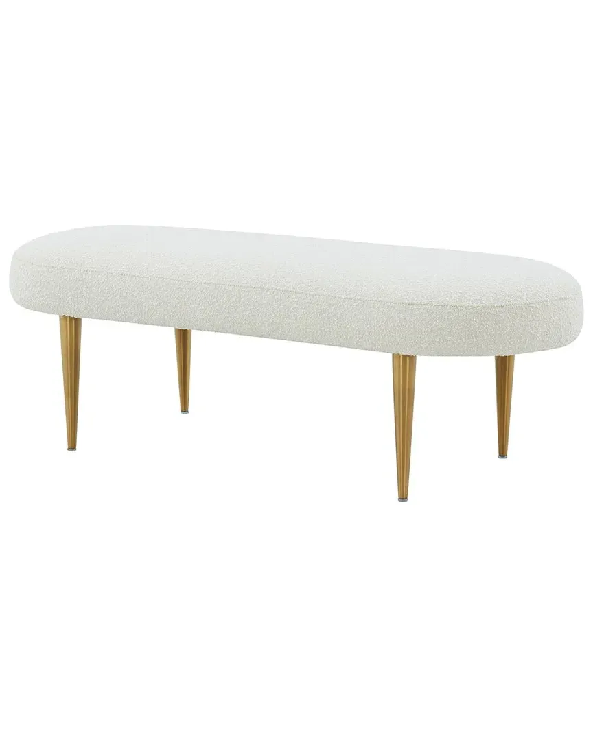 Corinne Oval Bench - Ivory, Boucle