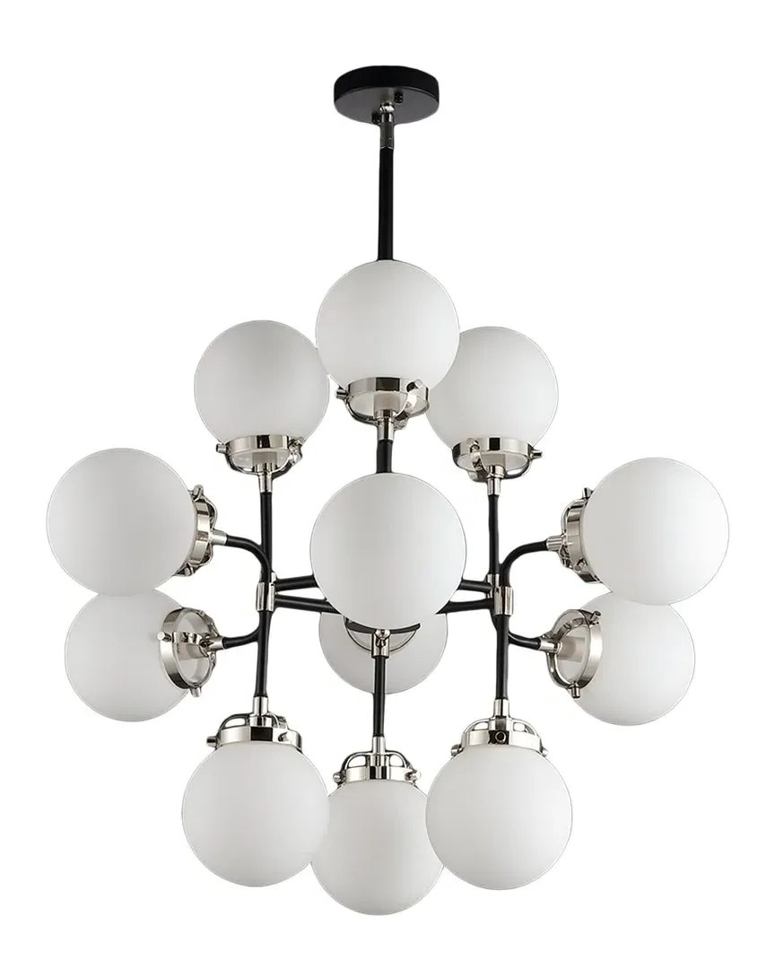 Cullen Glass Chandelier - Black, Metal image