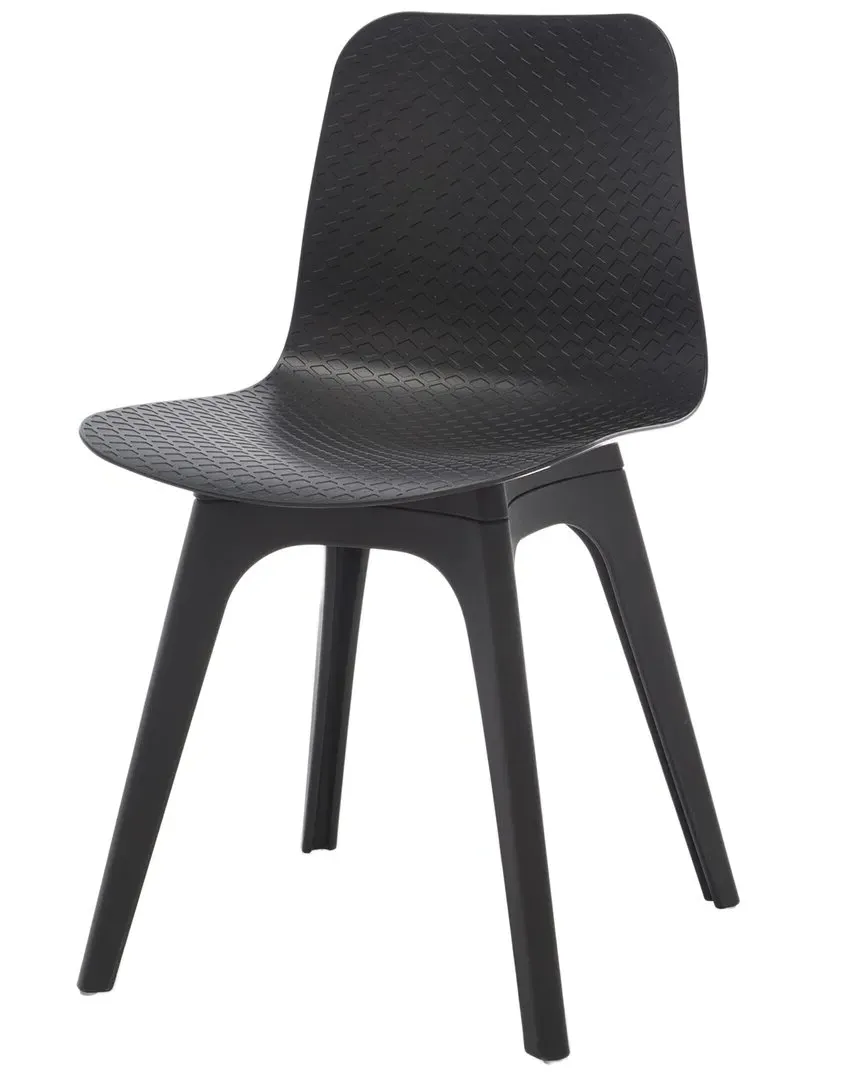 Damiano Molded Plastic Dining Chair Set of 2 - Black image