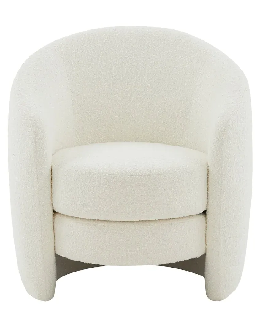 Danianna Swivel Accent Chair - Ivory, Boucle image