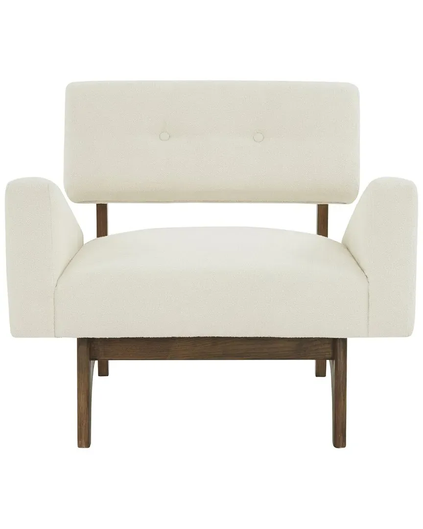 Davidson Scandinavian Accent Chair - Ivory, Pinewood