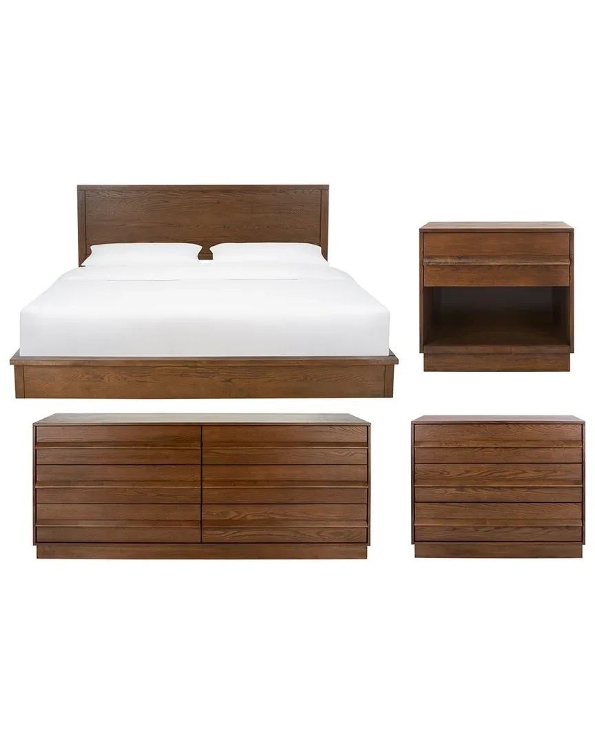 Deirdra 1-Drawer Nightstand - Brown, Oak Veneer