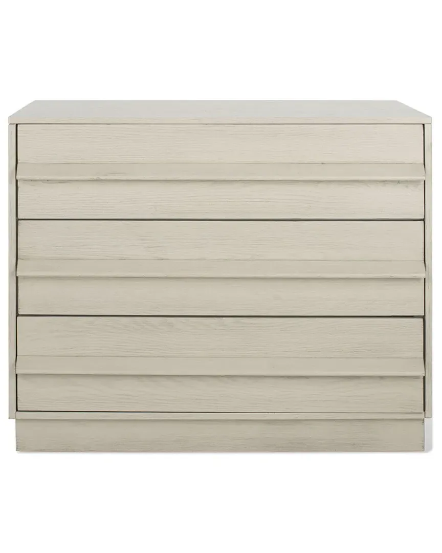 Deirdra 3-Drawer Chest - White Wash, Oak Veneer image