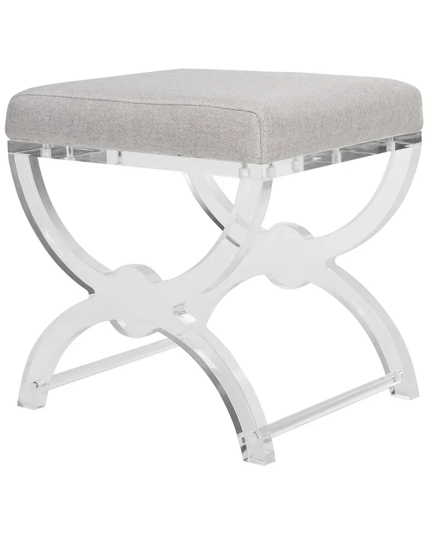 Delfina Acrylic Ottoman - Silver image
