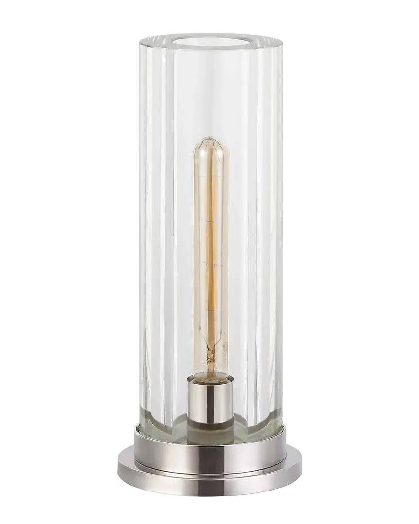 Dellanora Crystal Tube Table Lamp with Dimmer - Silver, Iron image