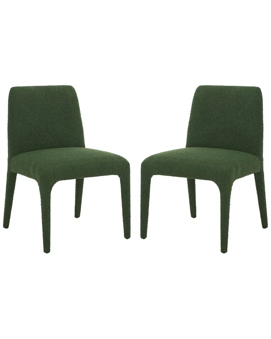 Derrick Boucle Dining Chair - Green, Birch