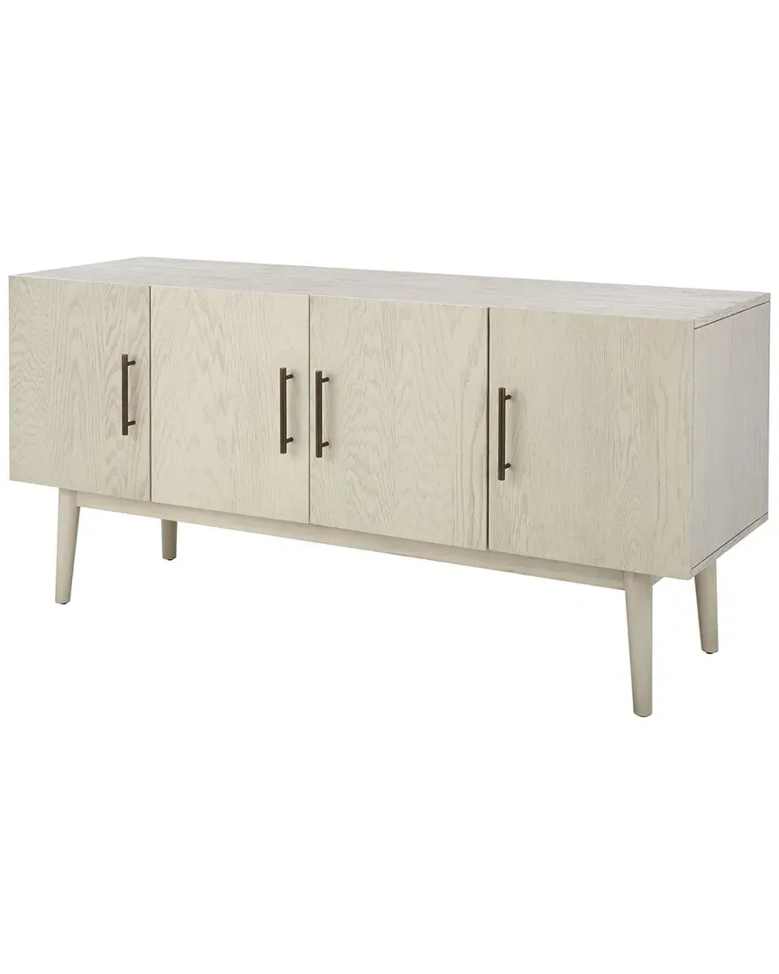 Doderick Media Stand - White, Wood