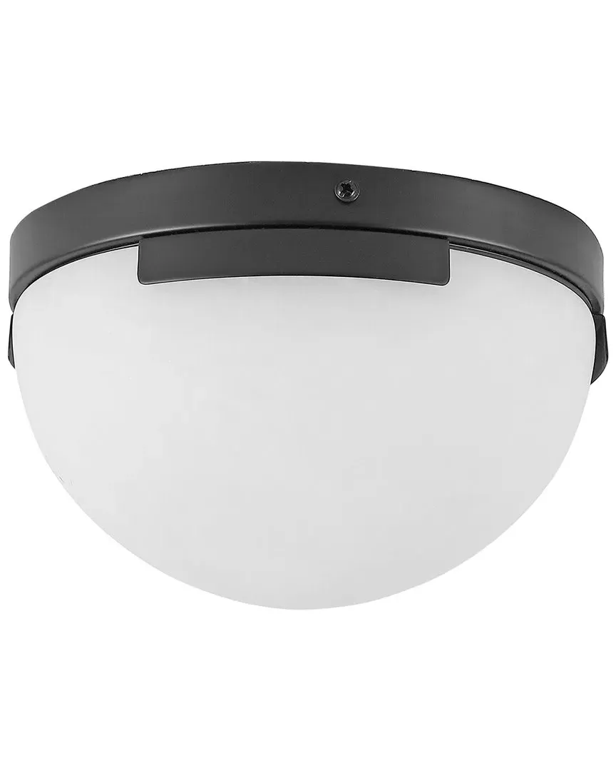 Eddie Alabaster Flush Mount - Black, Iron image