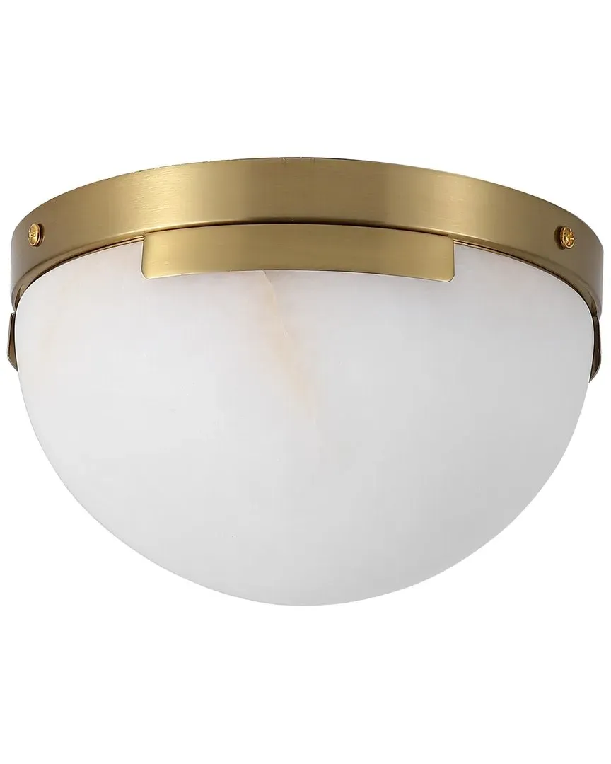 Eddie Alabaster Flush Mount - Brass, Iron