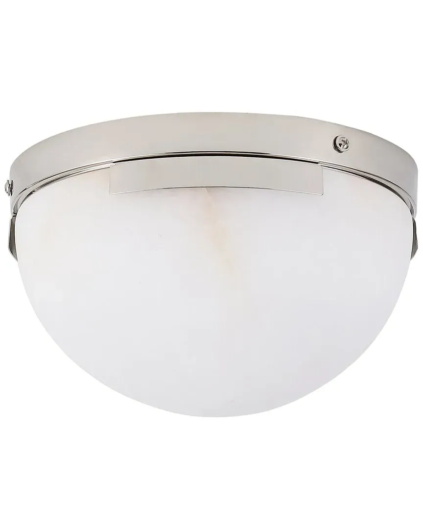 Eddie Alabaster Flush Mount - Silver, Iron