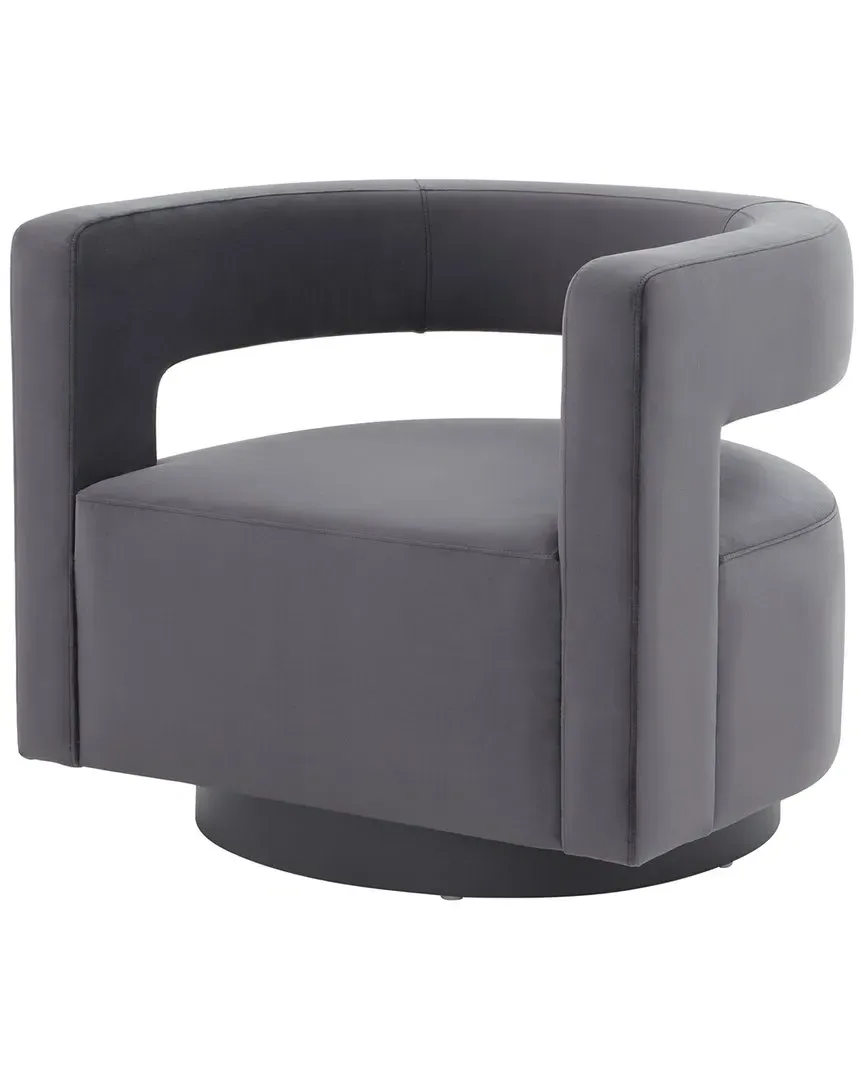 Edgar Swivel Chair - Dark Grey, Velvet image