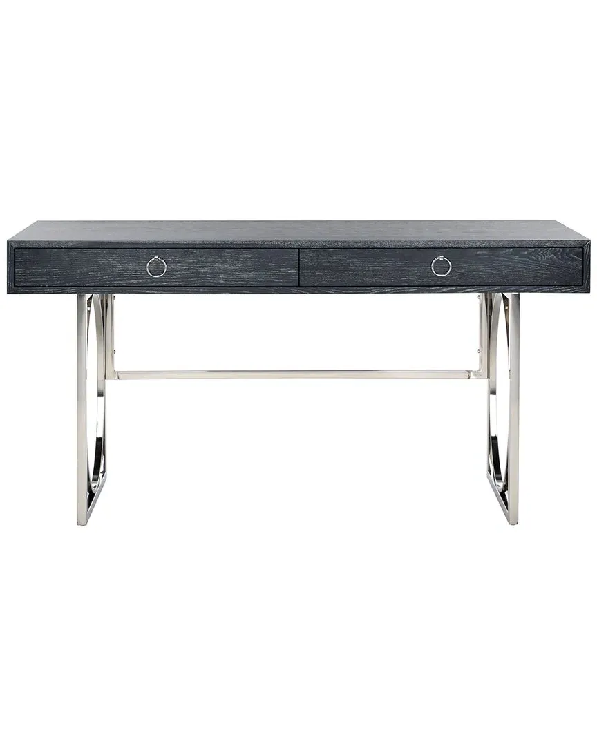Estella Desk with Storage - Black, Oak image