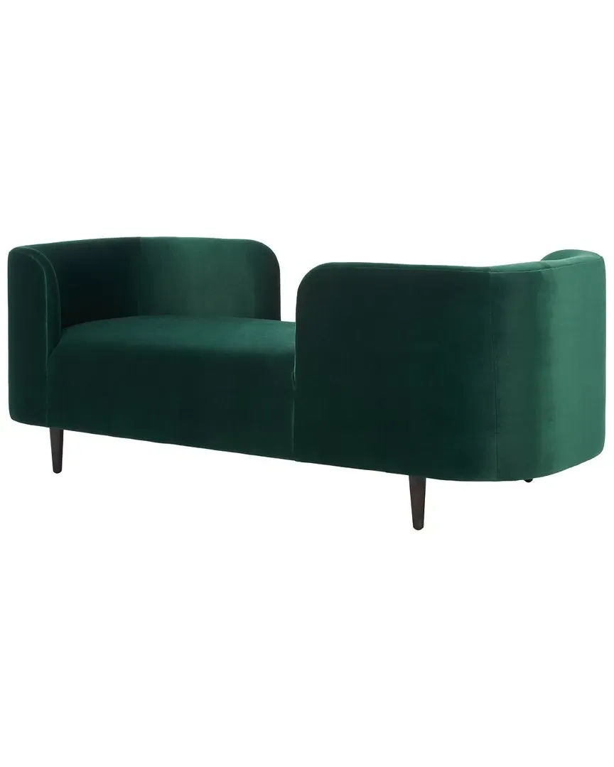 Frieda Velvet Tete-A-Tete Chair - Dark Green