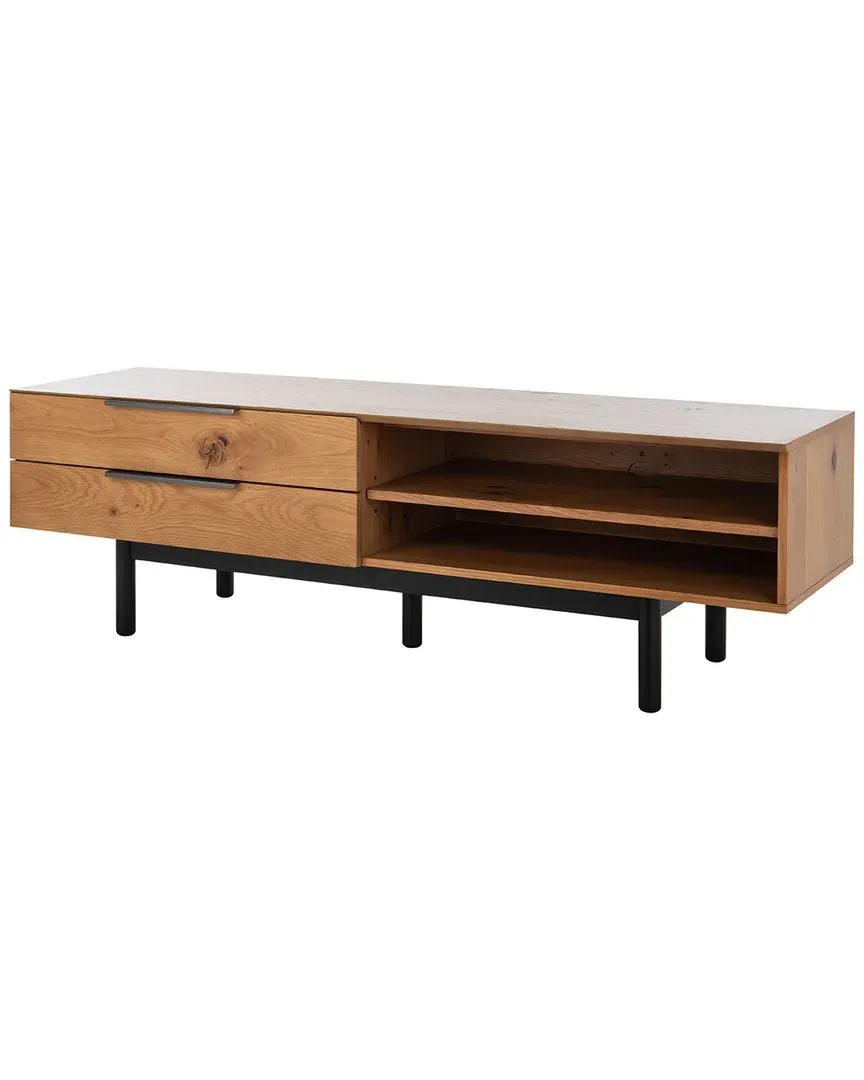 Geraldo 2 Drawer Media Stand - Oak, Wood image
