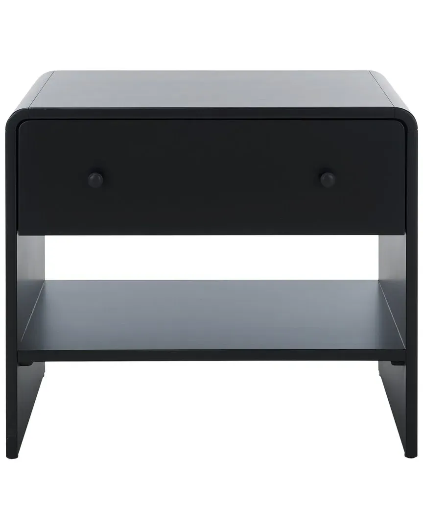 Haydriana 1 Drawer Nightstand - Black, Mahogany