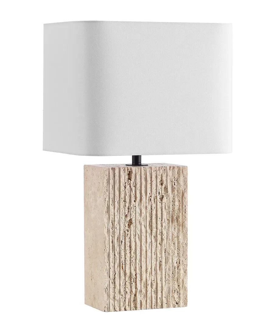 Henry Table Lamp with Dimmer Switch - White, Travertine image