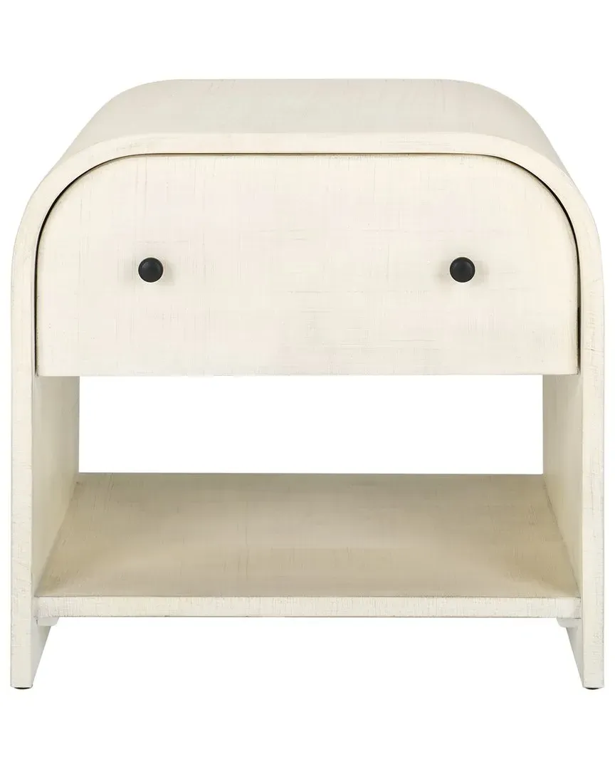 Jaqualina 1 Drawer Nightstand - White, Mahogany image