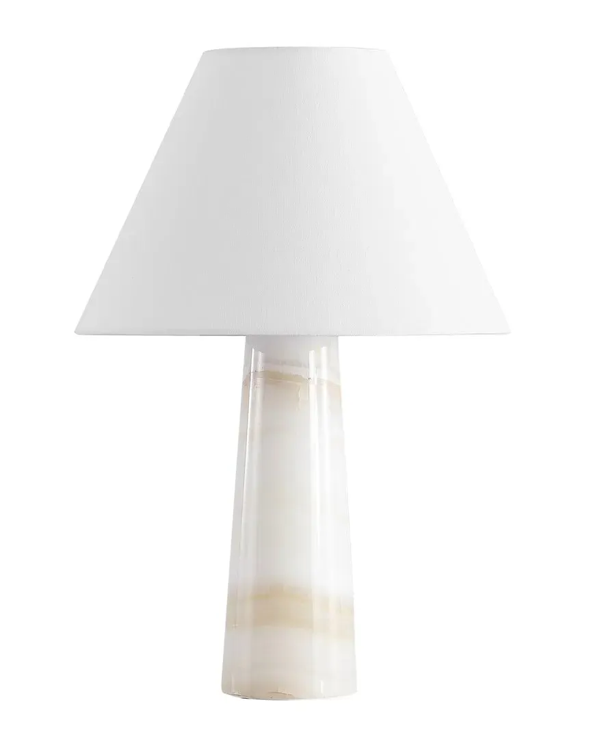 Jennarose Jade Stone Table Lamp - Off-White, Iron image