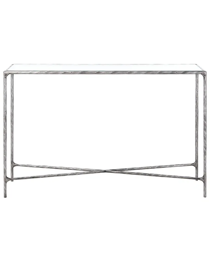 Jessa Rectangle Console Table - Silver, Metal image