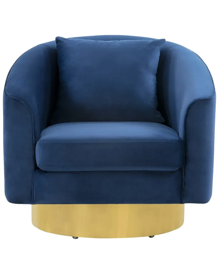 Joaquin Swivel Barrel Chair - Navy image