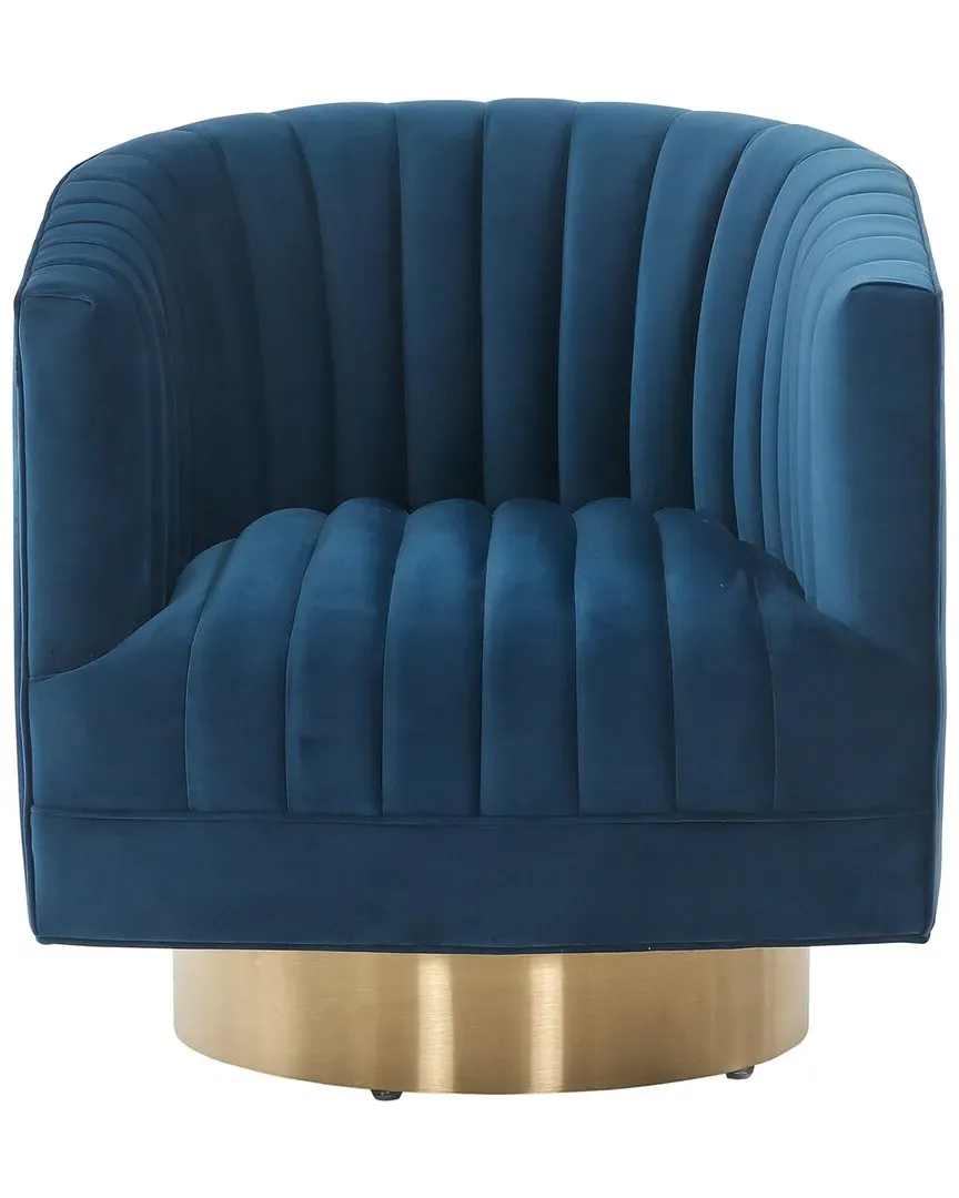 Josephine Swivel Barrel Chair - Navy