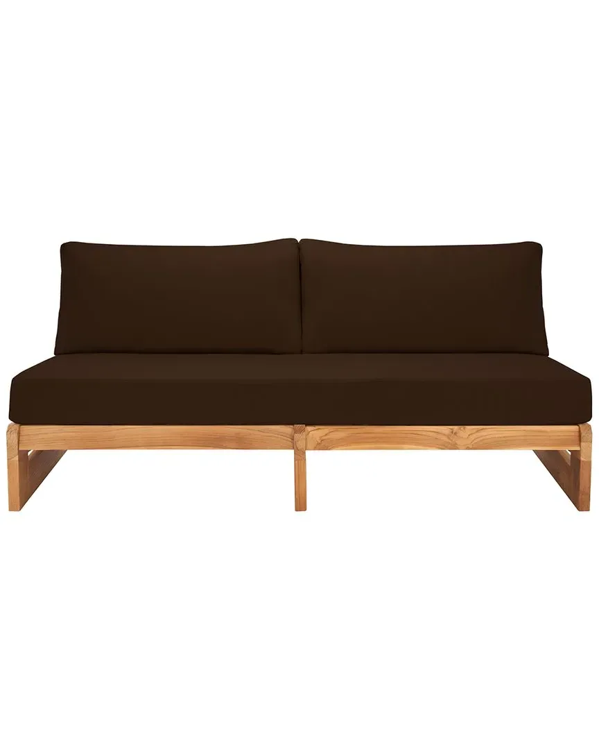 Julianne Patio Sofa - Dark Brown, Teak