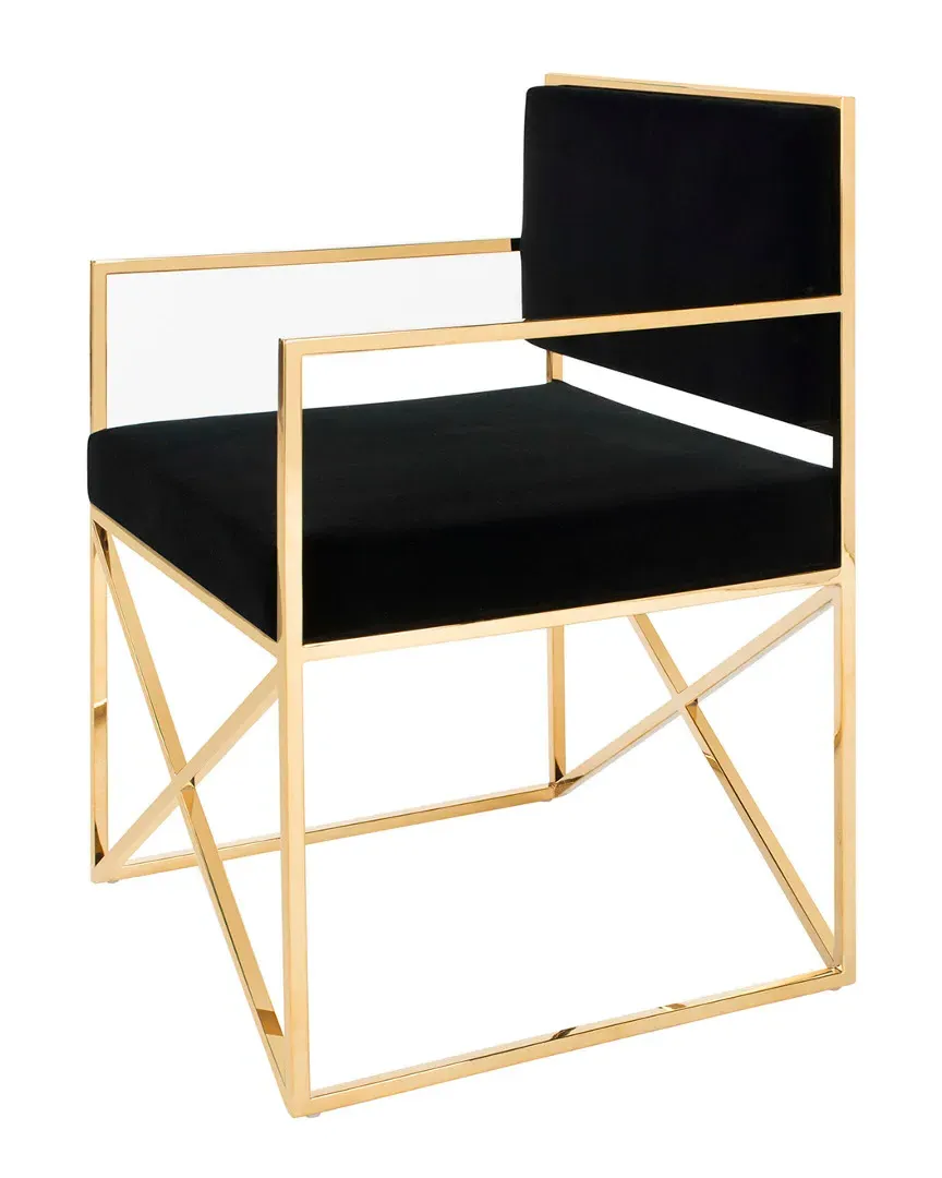 Kian Velvet Directors Chair - Black image