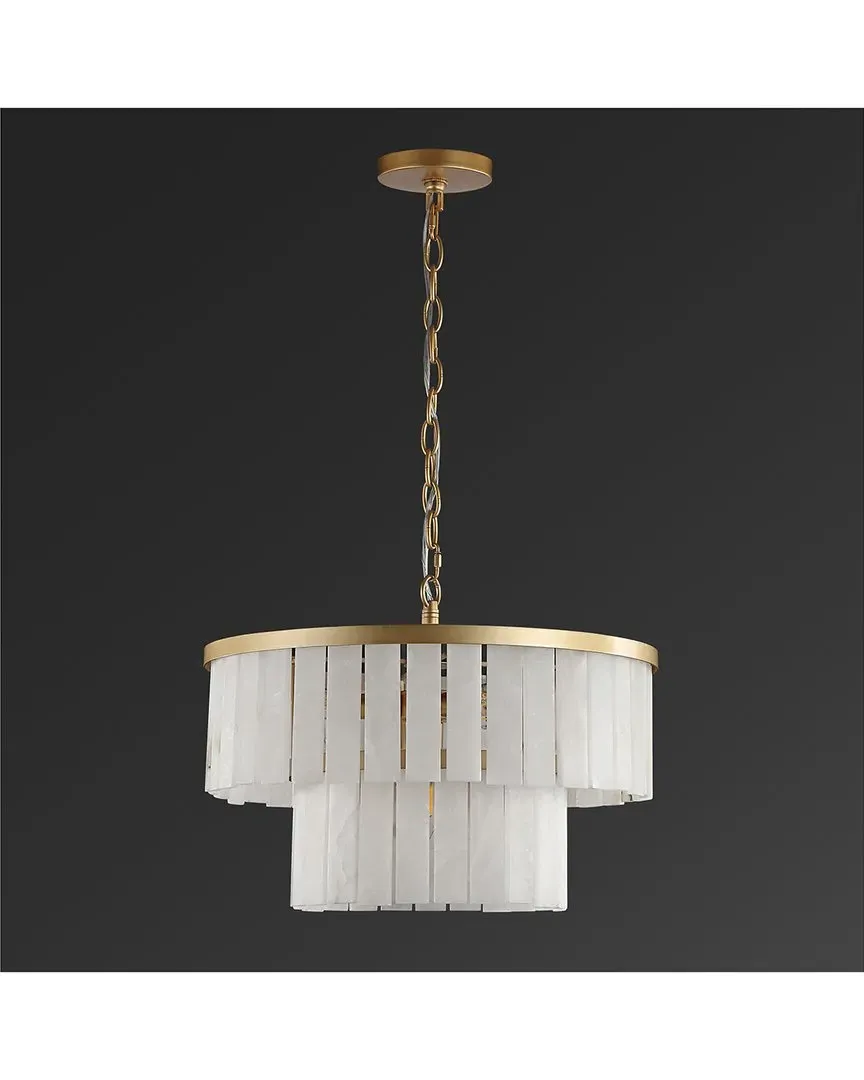 Kiandra Marble 2-Tier Chandelier - Gold, White image