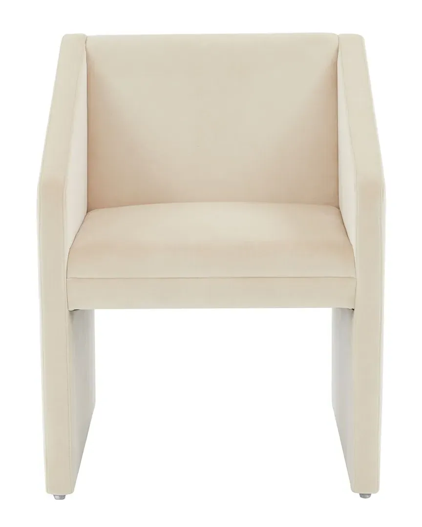 Liandra Upholstered Armchair - Cream, Velvet
