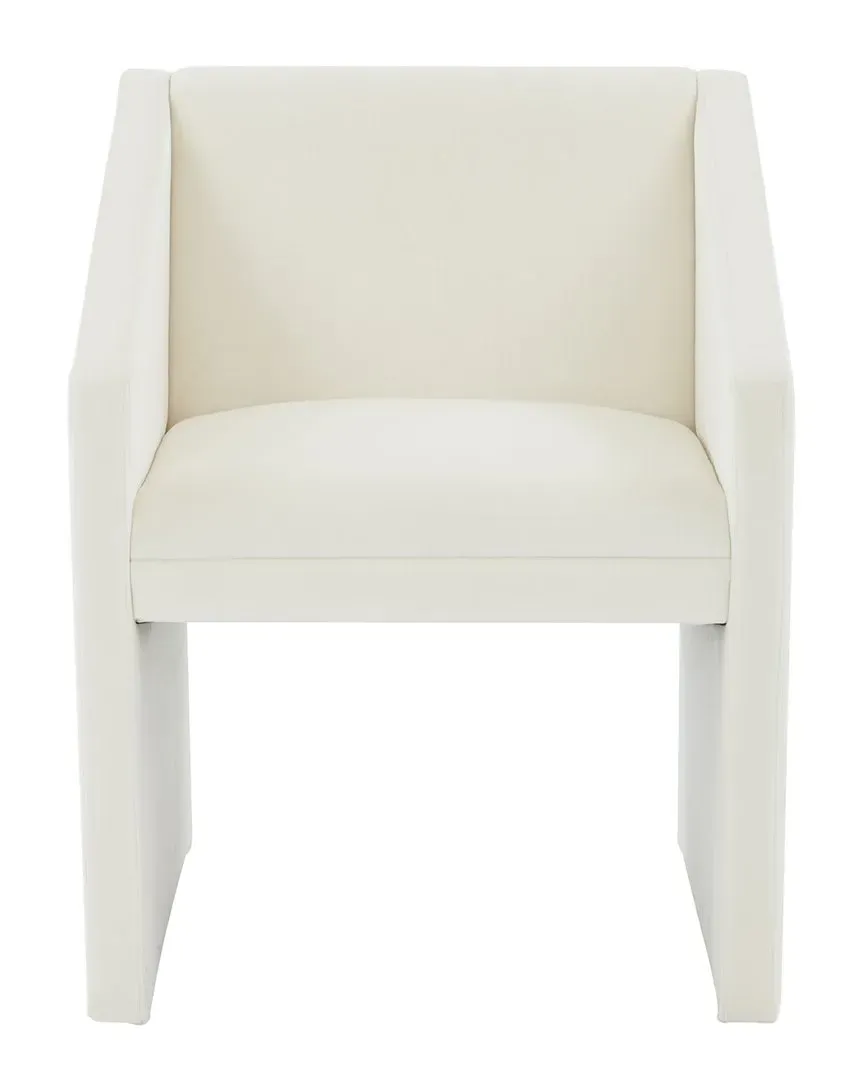 Liandra Upholstered Armchair - Ivory, Velvet