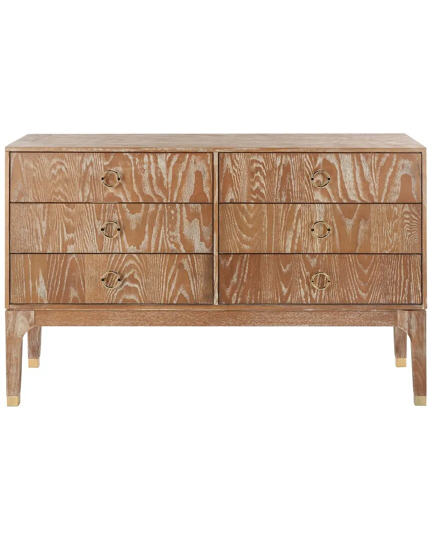 Lorna 6 Drawer Dresser - Rustic Oak image