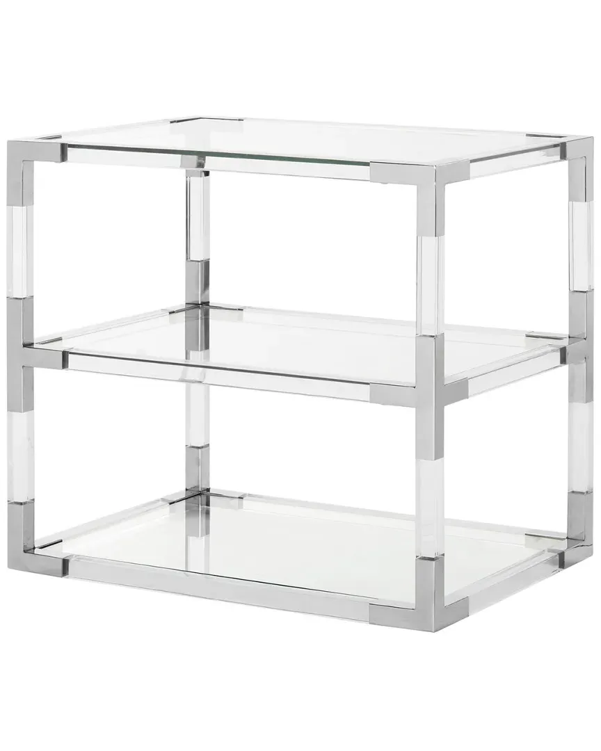 Louisa Acrylic End Table - Silver