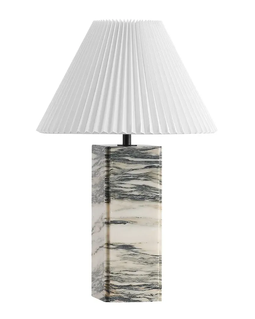 Mackenzie Square Table Lamp - Cream, Marble