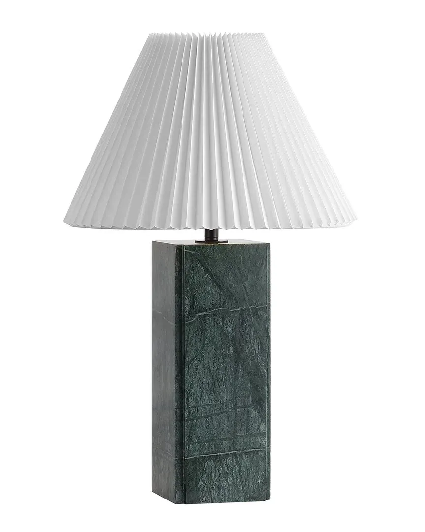 Mackenzie Square Table Lamp - Green, Marble