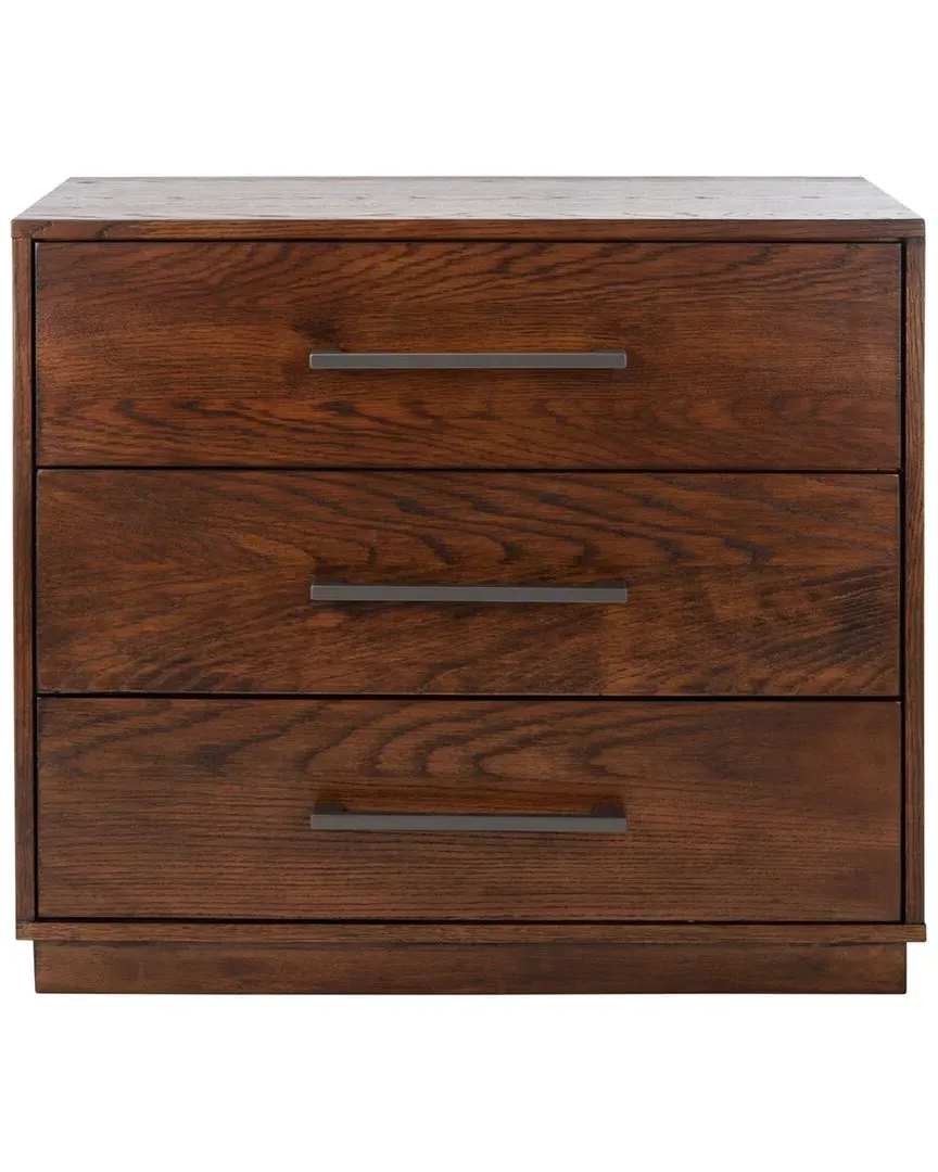 Mallory 3-Drawer Nightstand - Dark Brown image