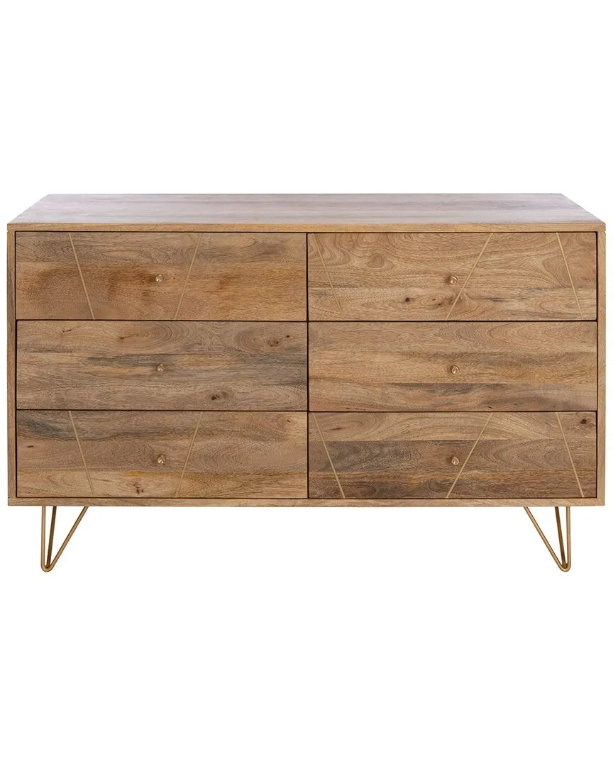 Marigold 6 Drawer Dresser - Natural, Mango