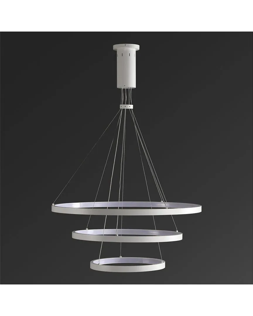 Meranda 3-Tier Chandelier - White, Metal image