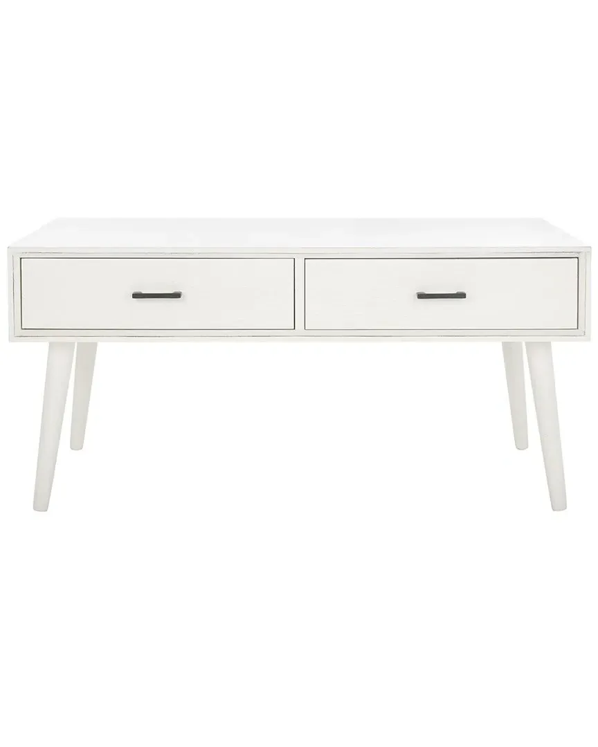 Couture Mozart 2 Drawer Coffee Table - Distressed White, Pine image