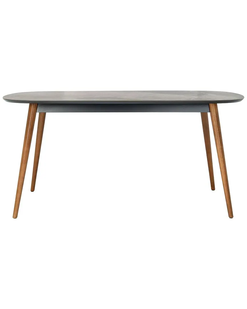 Pedro Mid-Century Dining Table - Black, Rubber Wood image