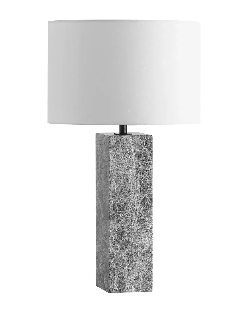 Poloma Square Table Lamp with Dimmer - Grey, Marble image