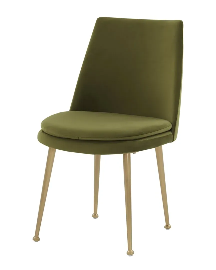 Rynaldo Upholstered Dining Chair - Green, Velvet