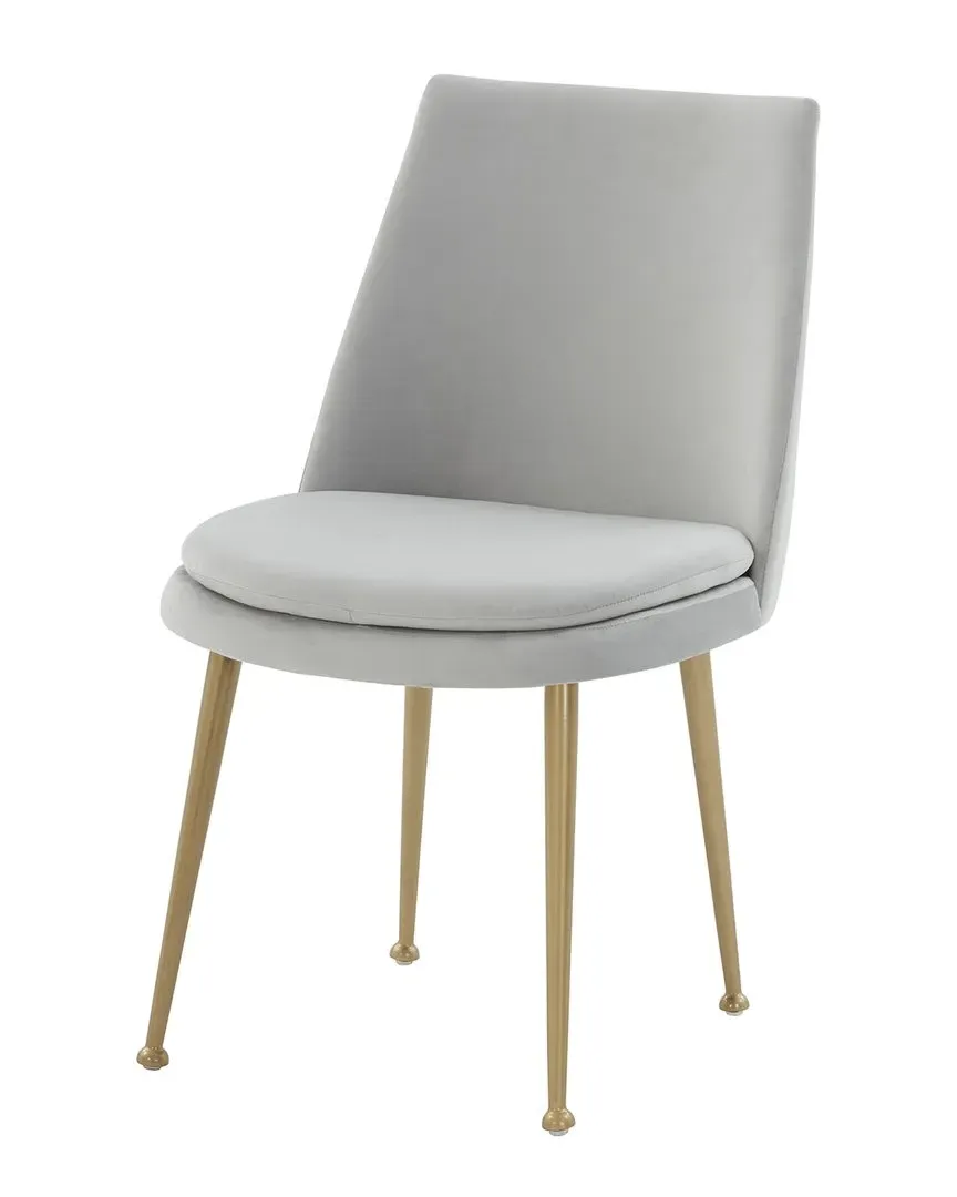 Rynaldo Upholstered Dining Chair - Grey, Velvet