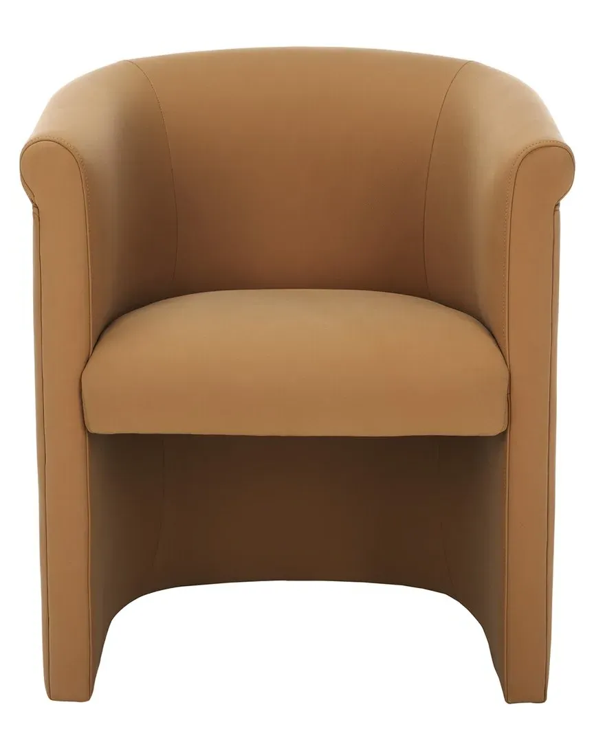 Safavieh Couture Selina Barrel Back Dining Chair - Brown image