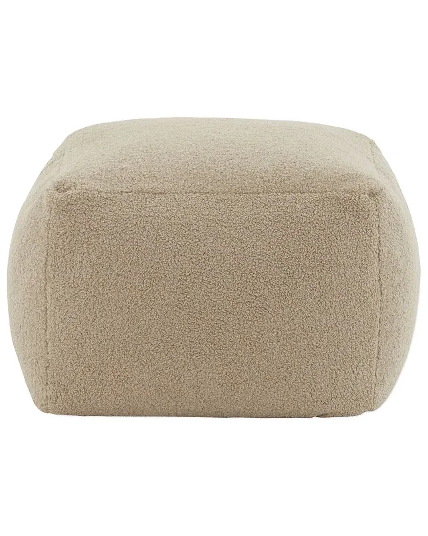 Samuels Teddy Pouf - Light Brown, Faux Shearling image